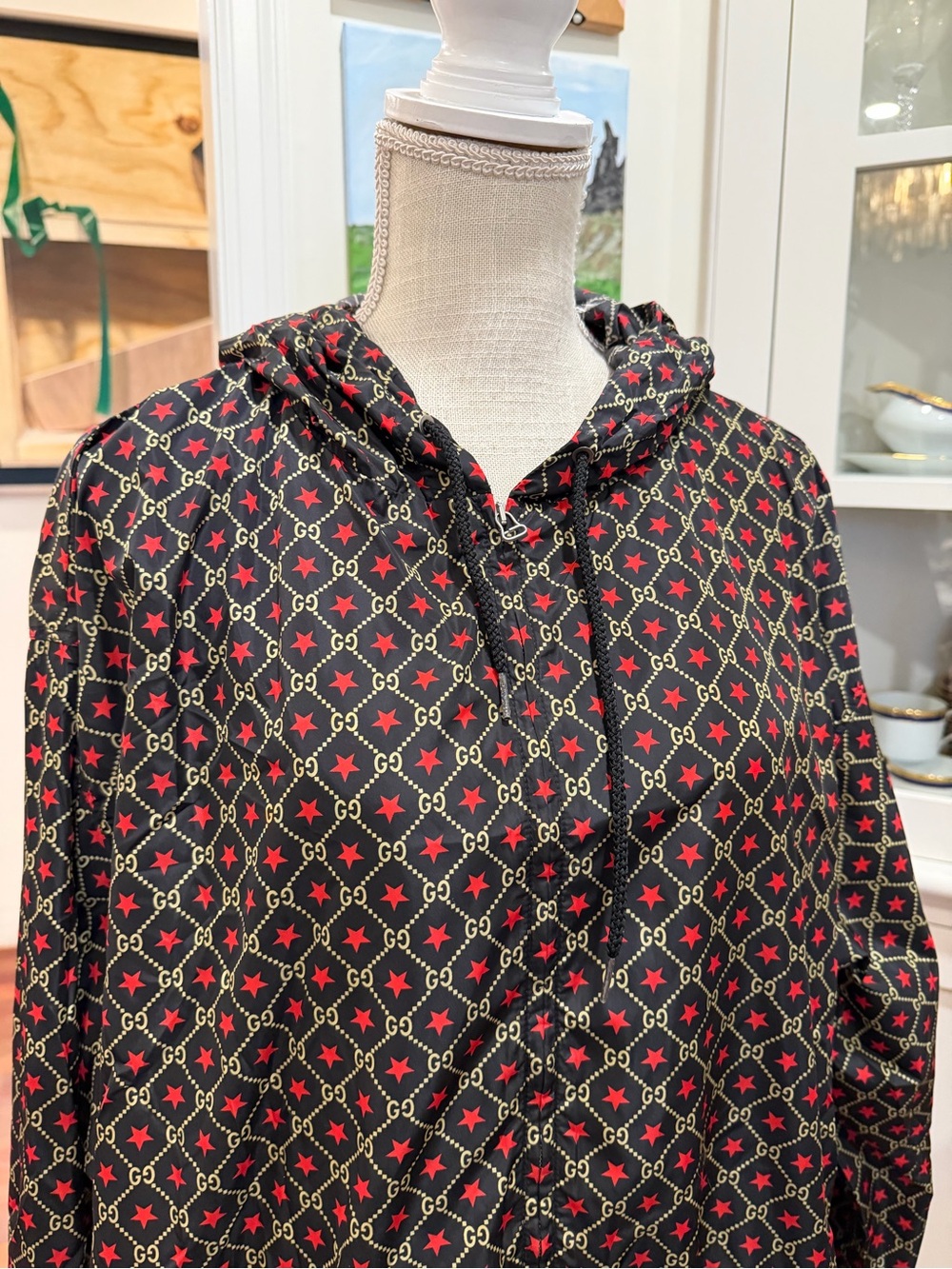 Gucci Unisex Windbreaker Jacket Red Star and GG Motif - Picture 7 of 15